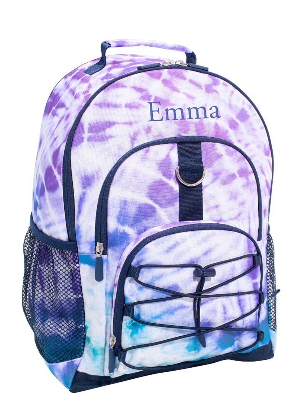 Pottery Barn Gear-Up Purple Navy Laguna Tie-Dye Rolling Backpack NWOT